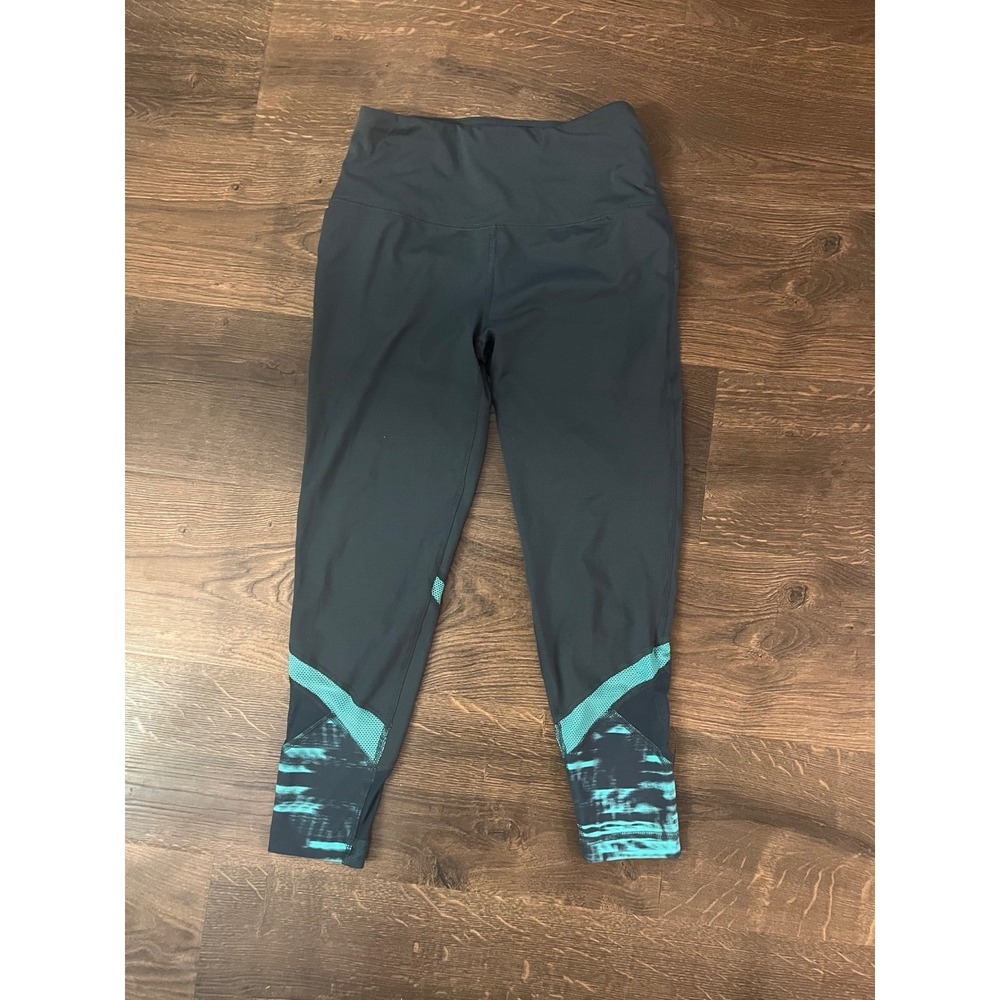 Reebok Women's Small Leggings Athletic Yoga Workout Cropped Teal